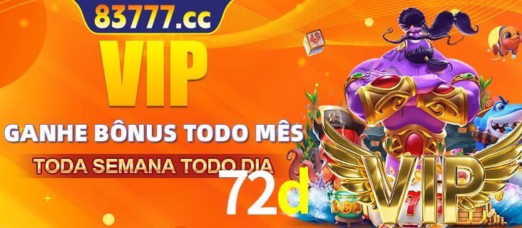 Banner promocional do 72d oferecendo 100% de recompensas adicionais contínuas para quem fizer o login diário (Daily sign-in), com um mascote de coelho.