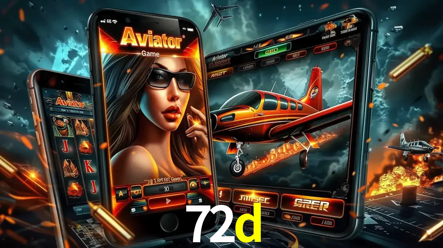 O popular jogo de apostas Aviator exibido em vários celulares e tablets, mostrando a interface emocionante e a ação de voo disponíveis para jogar agora no 72d.