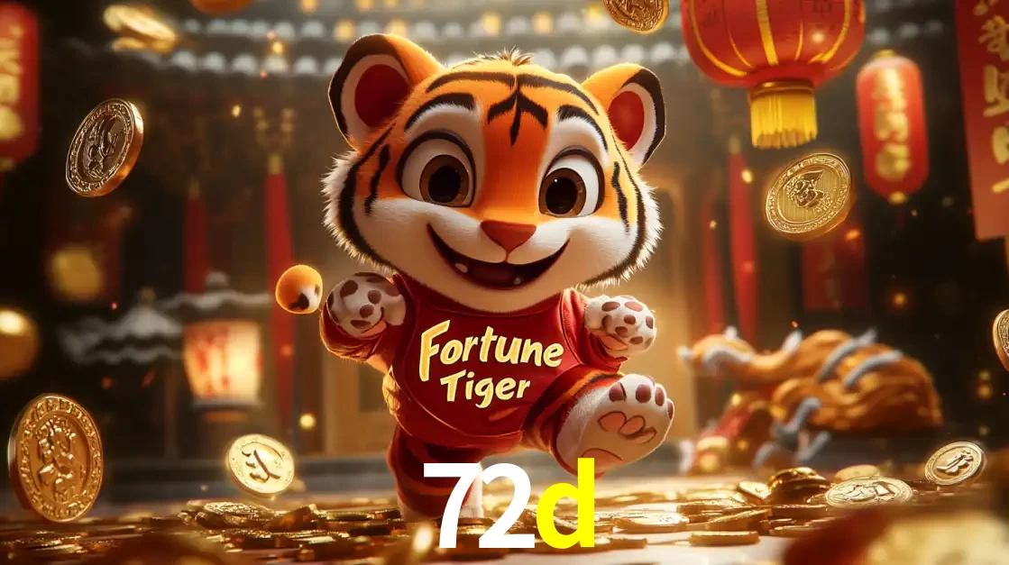 O alegre personagem do Fortune Tiger correndo sobre um caminho de moedas de ouro, simbolizando os grandes prêmios e a diversão do popular jogo de slot do 72d.
