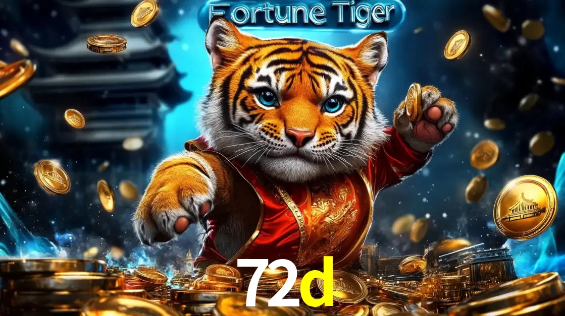 Imagem promocional do jogo de slot Fortune Tiger, com um tigre majestoso em traje tradicional cercado por uma fortuna em moedas de ouro, disponível agora no cassino 72d.